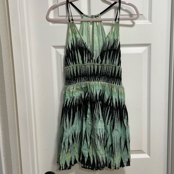Free People Dresses & Skirts - FREE PEOPLE Halter Dress Sleeveless Green Size XS